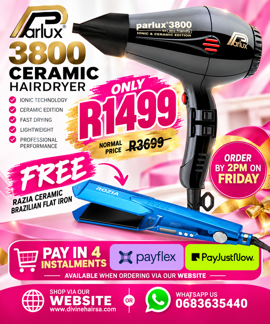 Parlux and free Razia Brazilian iron deal