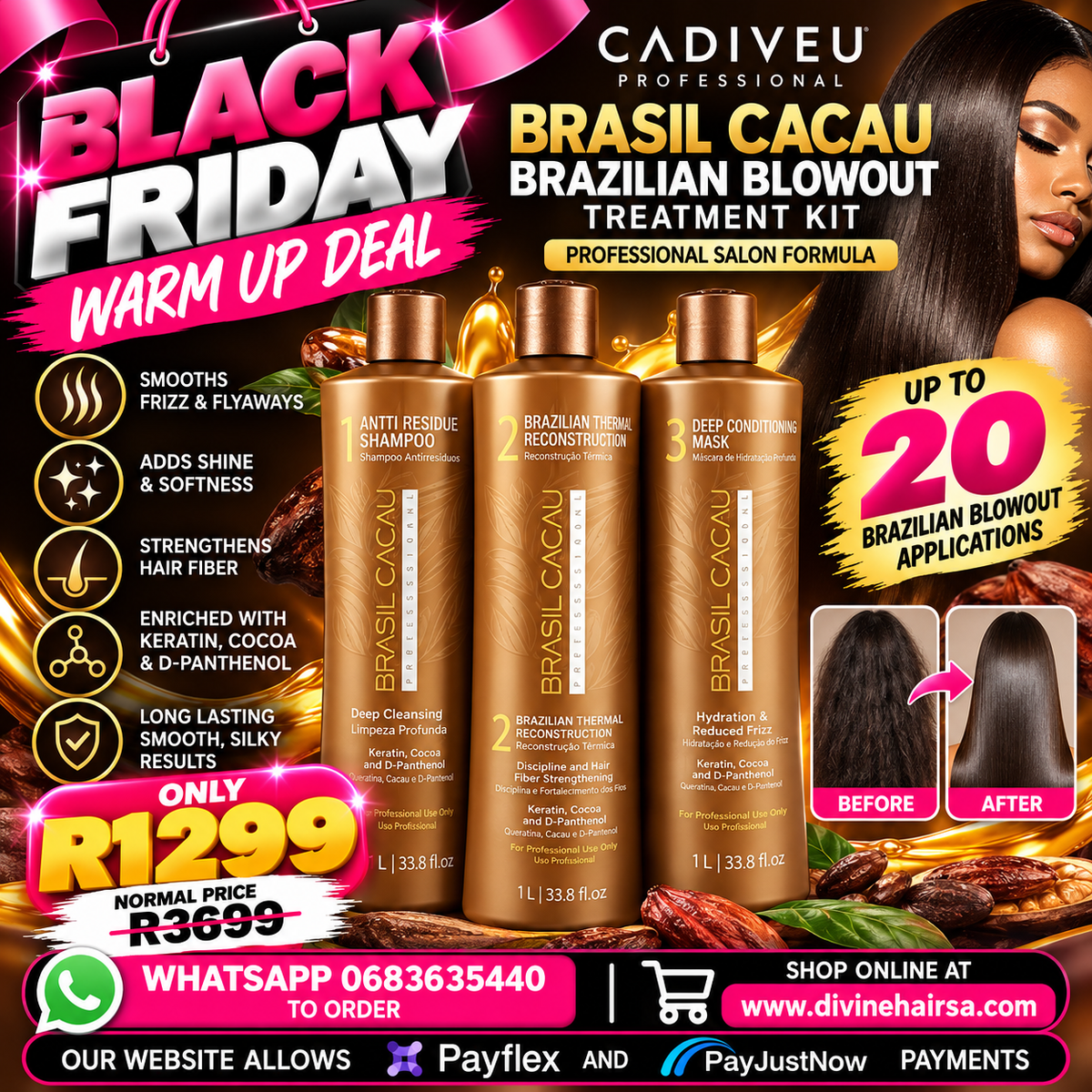 BLACK FRIDAY Brasil Cacau Brazilian blowout kit 1000ml