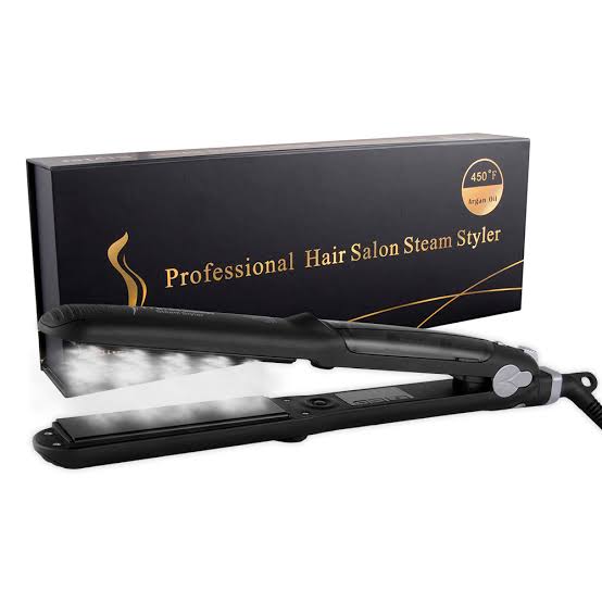 Professional salon steam styler straightener