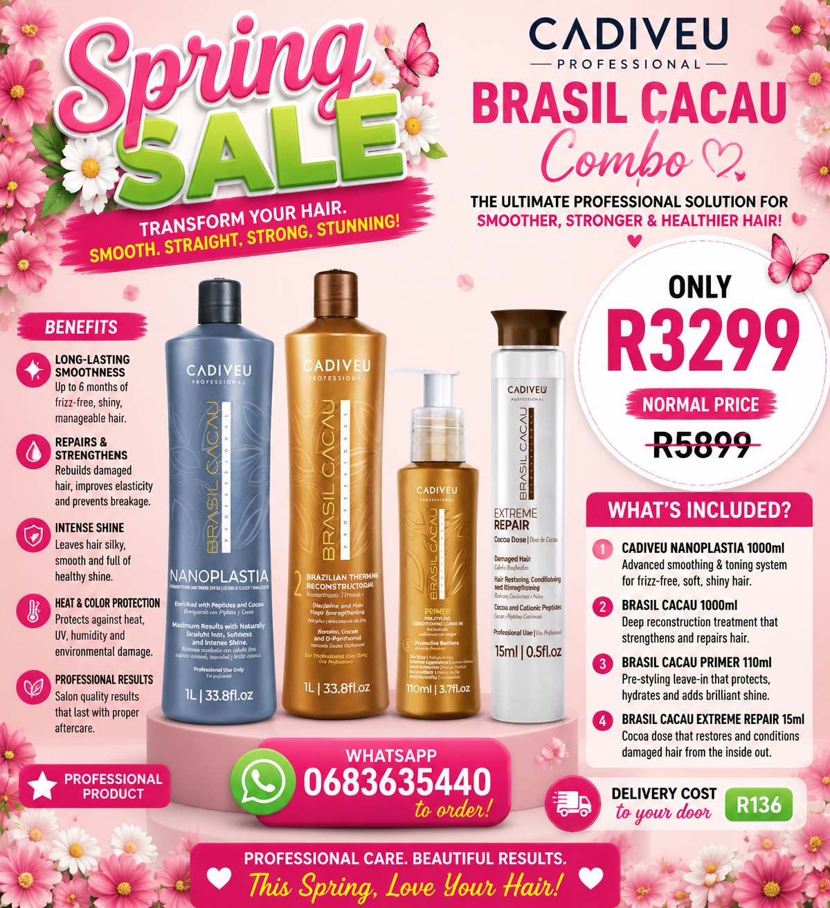 SPRING SALE Brasil Cacau Cadiveu styling combo