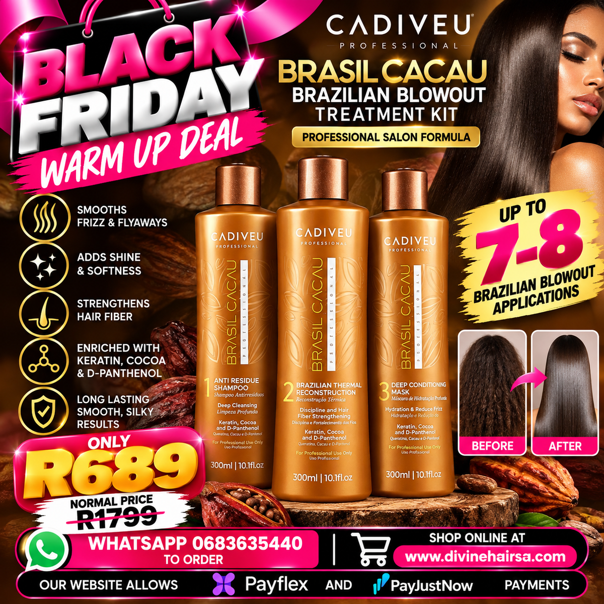 BLACK FRIDAY Brasil Cacau Brazilian blowout kit 300ml
