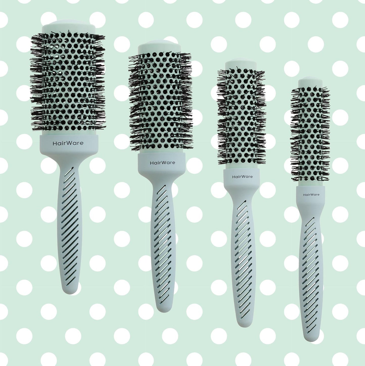 Mint hairware ceramic brush set