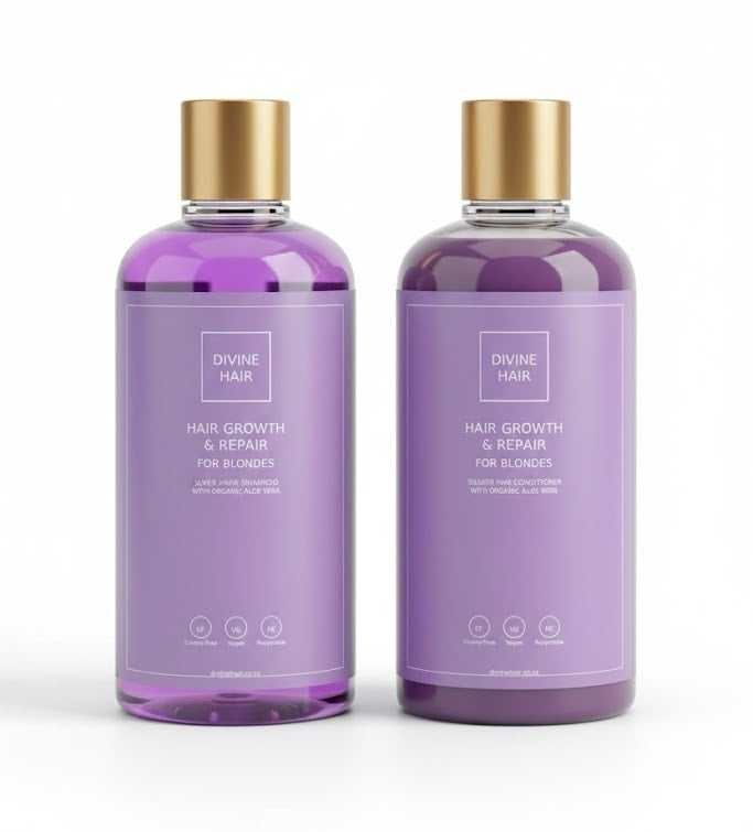 Divine Hair - hair growth and repair for blondes shampoo and conditioner 250ml