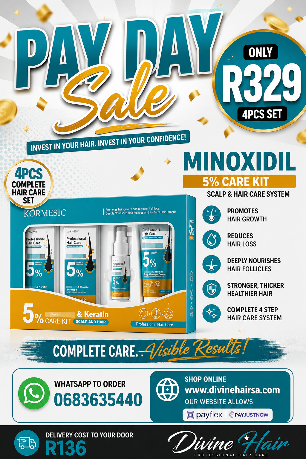 Pay day sale Minoxidil 4pcs set
