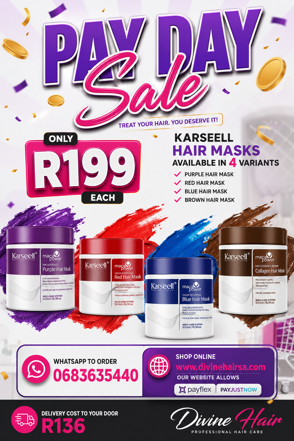 Pay day sale Karseell color depositing masks