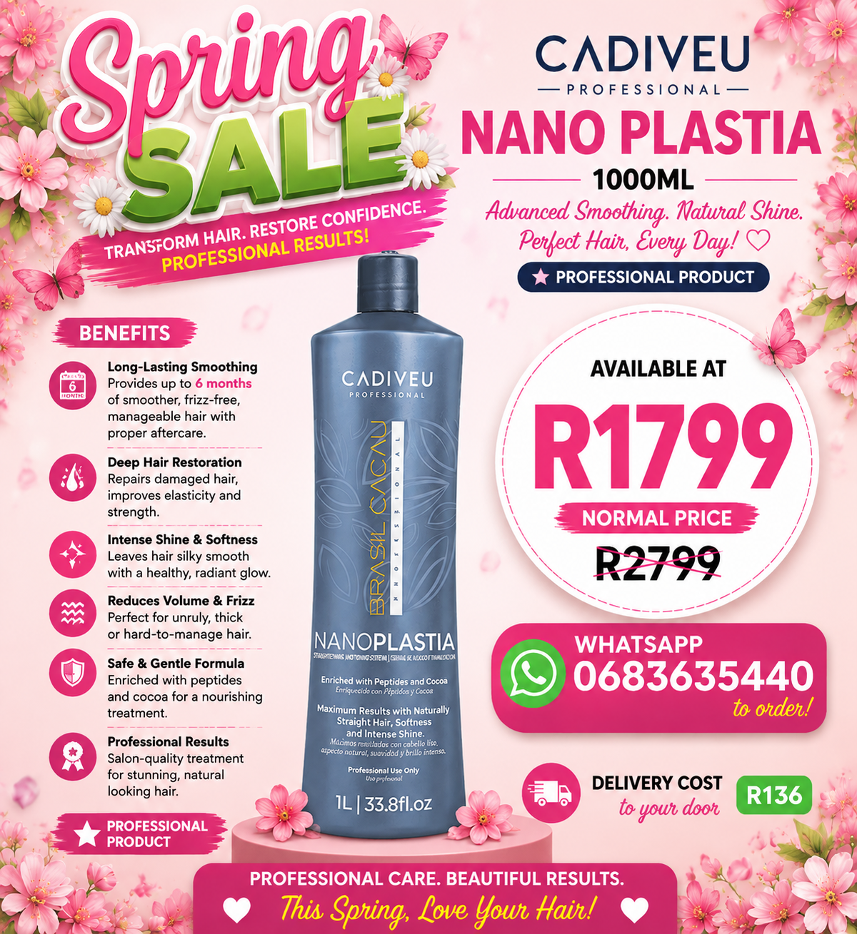 SPRING SALE Cadiveu Nano Plastia 1000ml step 2