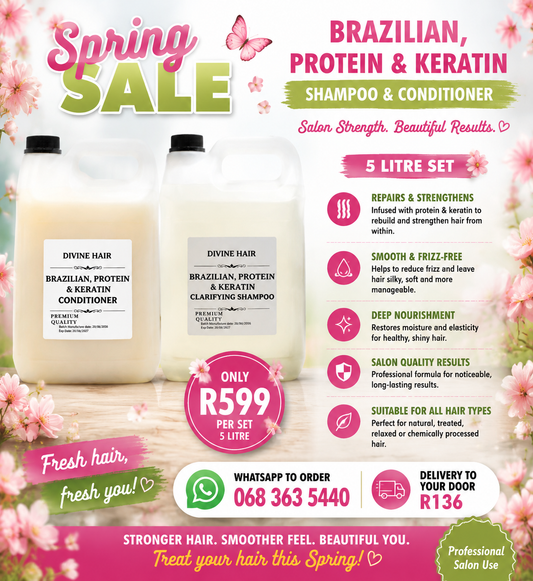 SPRING SALE Brazilian protein and keratin 5l set