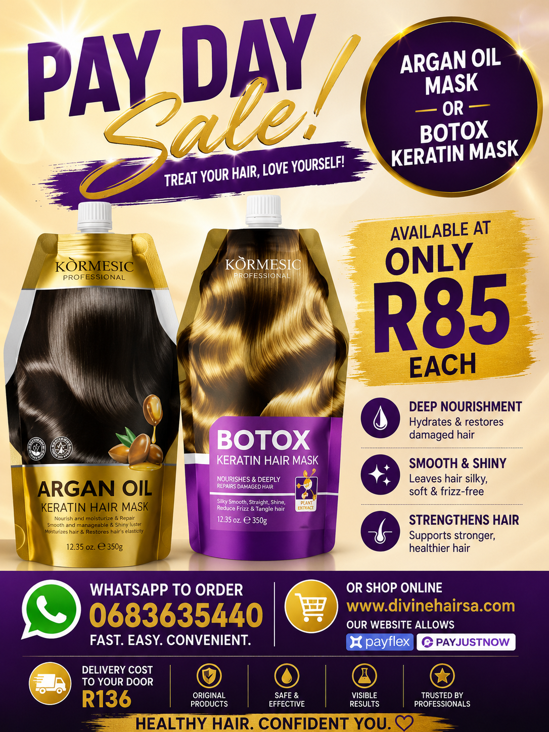 Pay day sale Botox or Argan oil mask