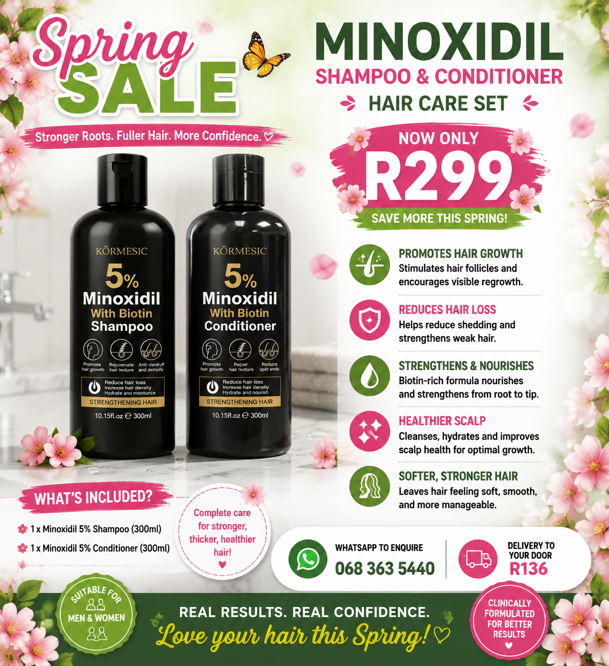 SPRING SALE Minoxidil shampoo and conditioner