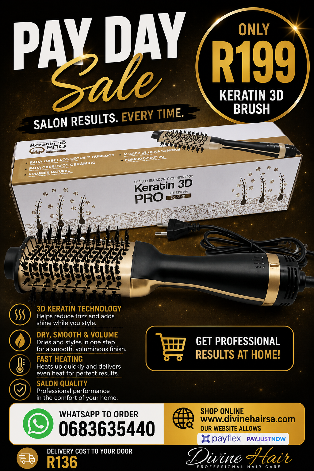 Pay day sale keratin 3d brush