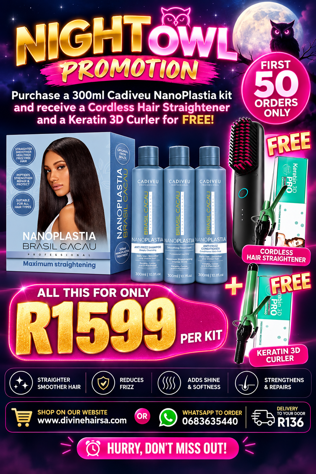 Cadiveu Nano Plastia and 2 free gifts deal