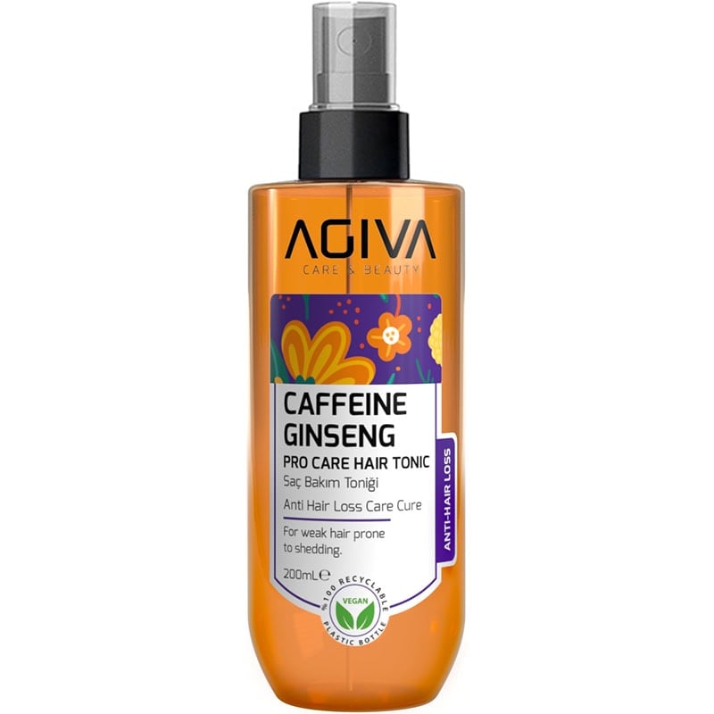 Agiva Caffeine Ginseng Pro Care Hair Tonic for Weak Hair Prone to Loss & Shedding, 200ml