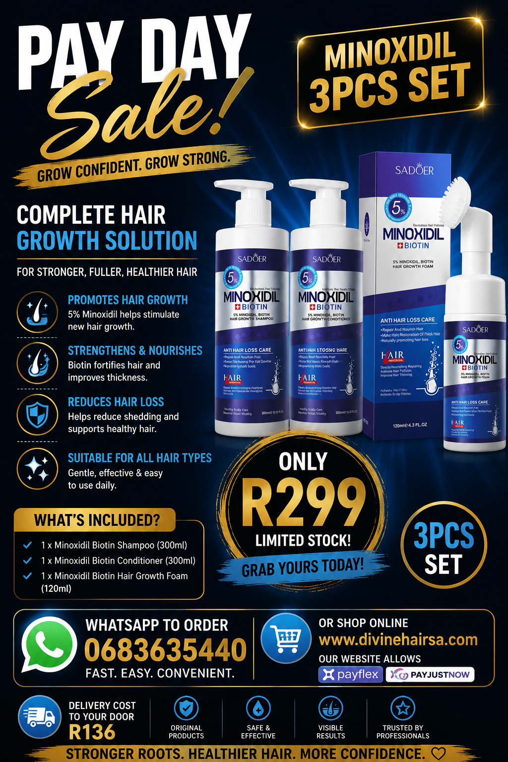 Pay day sale Minoxidil 3pcs set